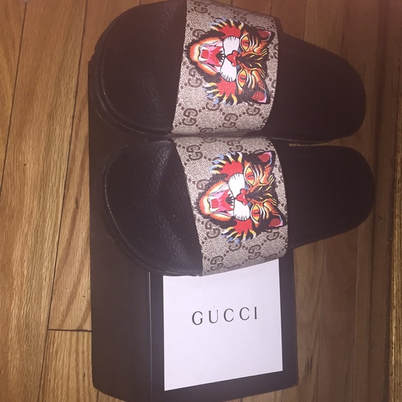 Gucci | Shoes | Gucci Tiger Slides | Poshmark